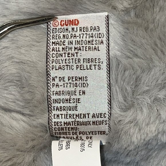 Vintage Gund Snuffles Teddy Bear 10" Plush Gray Stuffed Animal Soft Toy 6050369 - Picture 7 of 7